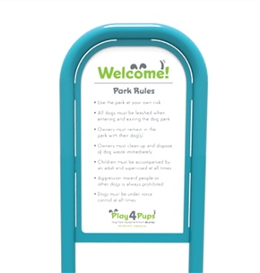 Dog Park Welcome Sign